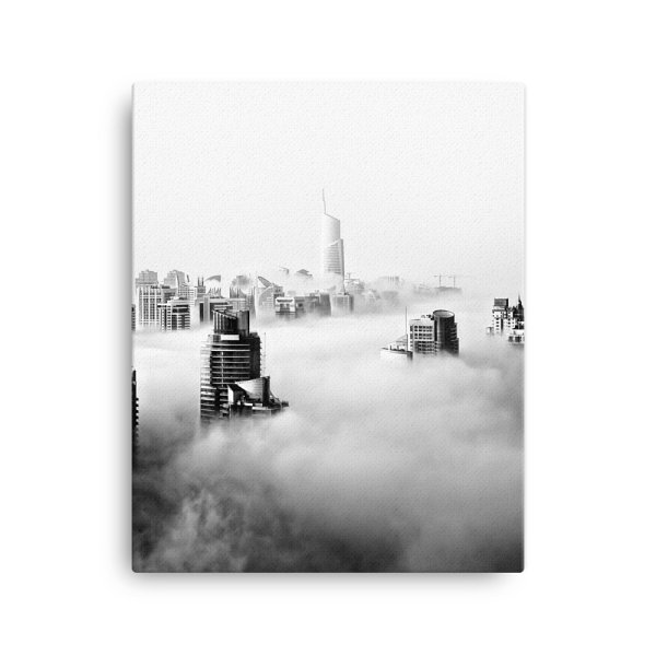 Skyscrapers in the Clouds Photo Print Canvas